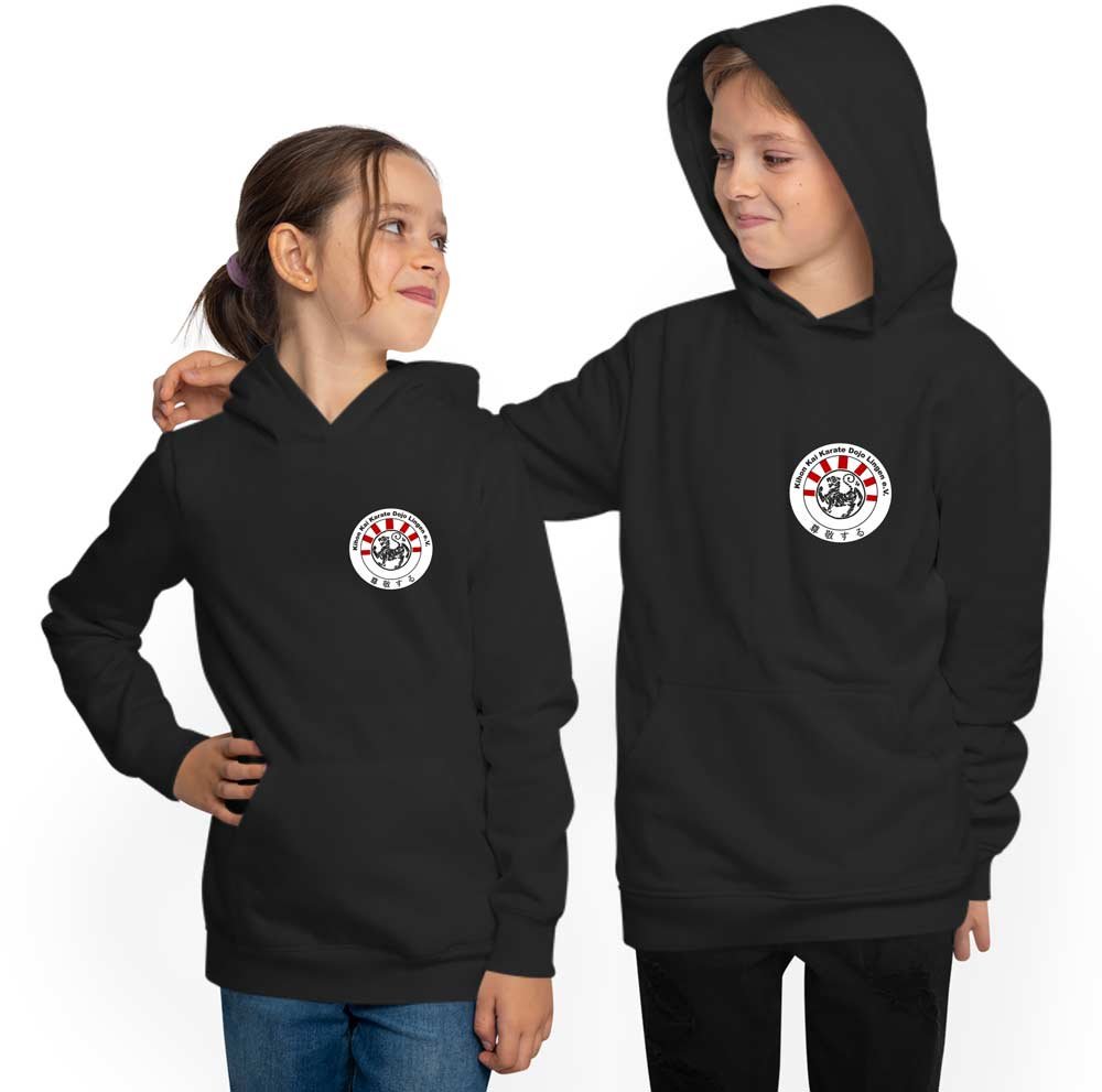 Kinder Vereins Hoodie mit Kihon Kai Karate Logo Brustprint